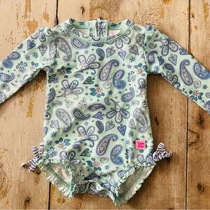 Ruffle Butts 6-12mo long-sleeve swim